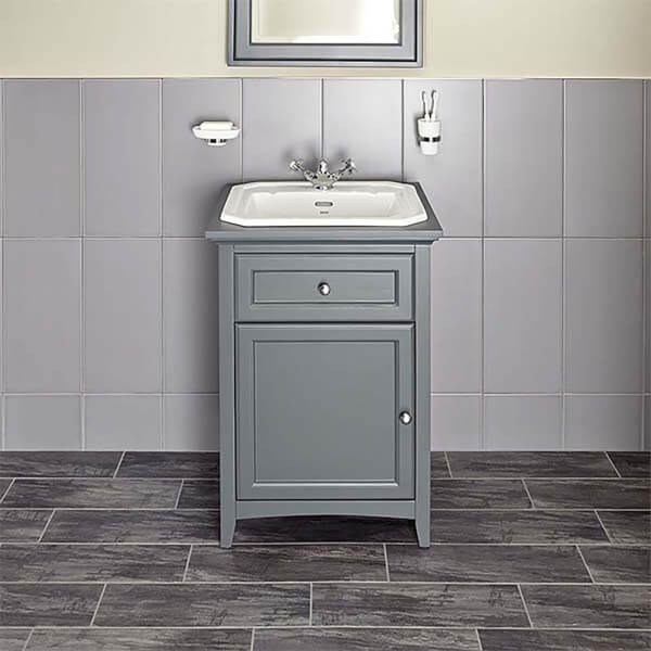 Bathstore Savoy 600mm 1 Tap Hole Floorstanding Vanity Unit Charcoal