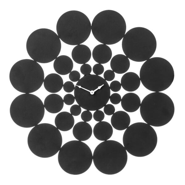 Black Disc Wall Clock Homebase