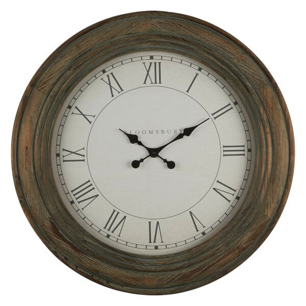 Wall Clock Washed Grey Homebase