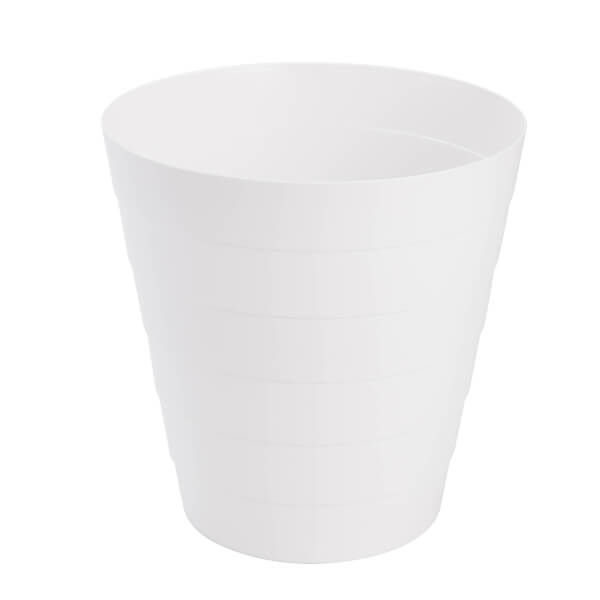 Plastic Waste Bin White 6L Homebase