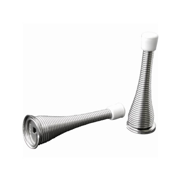 Chrome Spring Door Stop 2 Pack Homebase