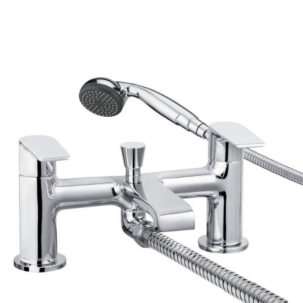 Offer Homebase Brass Cadence Bath Shower Mixer Chrome