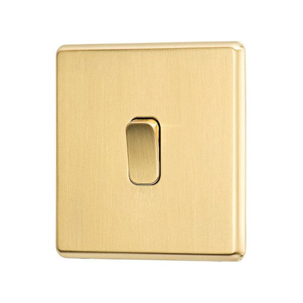 Arlec Fusion 10A 1Gang 2Way Gold Single light switch Homebase