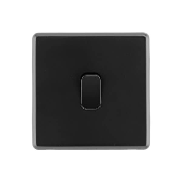 Arlec Rocker 10A 1Gang 2Way Jet Black Single light switch Homebase