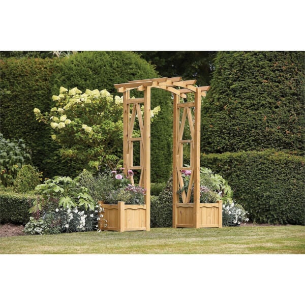 RHS Arch with Planters Homebase