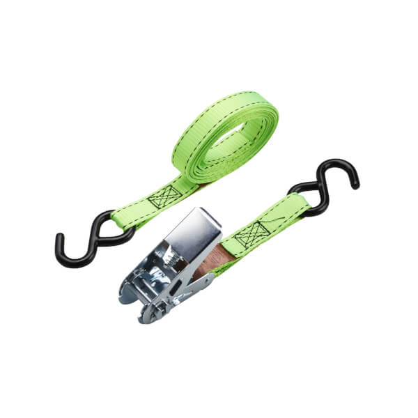 250kg SHook Ratchet Tie Down 25mmx4m Homebase