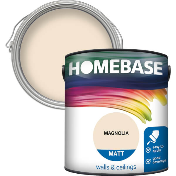 Homebase Matt Emulsion Paint Magnolia 2.5L Homebase