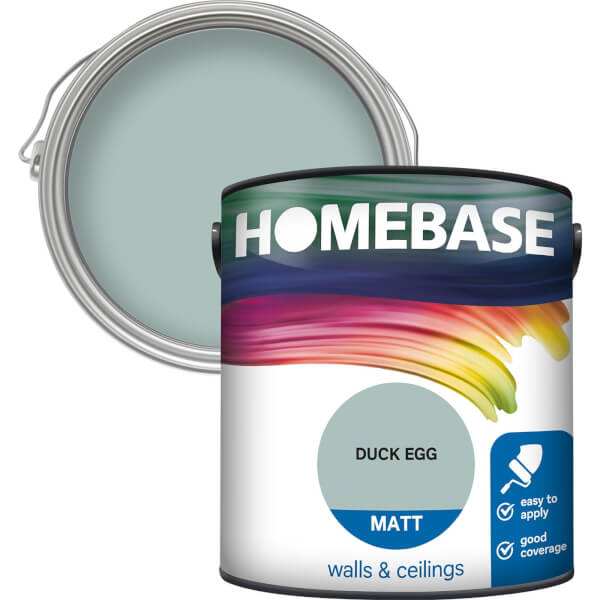 Homebase Matt Emulsion Paint Duck Egg 2.5L Homebase