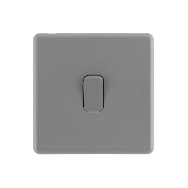 Arlec Rocker 10A 1Gang 2Way Stone Grey Single light switch Homebase