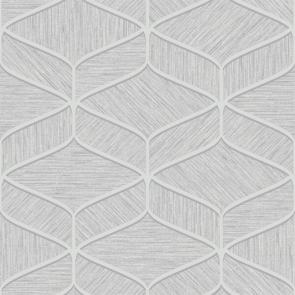 Belgravia Decor Luciano Geometric Embossed Metallic Grey Wallpaper Homebase