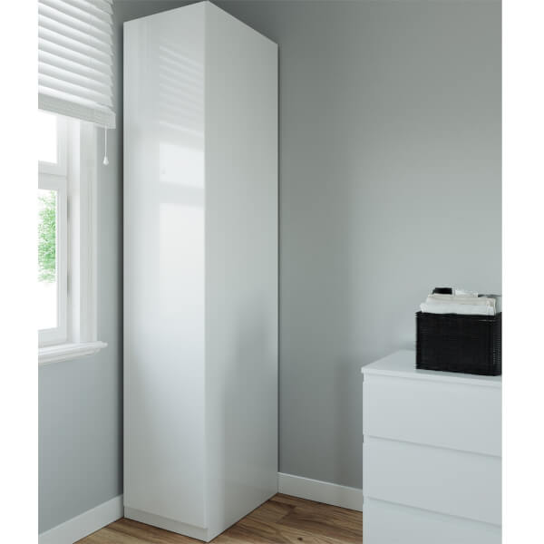 Fitted Bedroom Handleless Single Wardrobe White Homebase