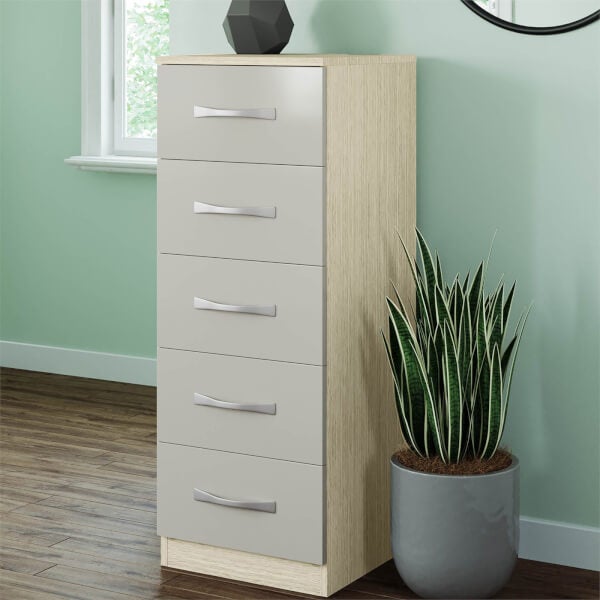Fitted Bedroom Slab 5 Drawer Chest Cashmere Homebase