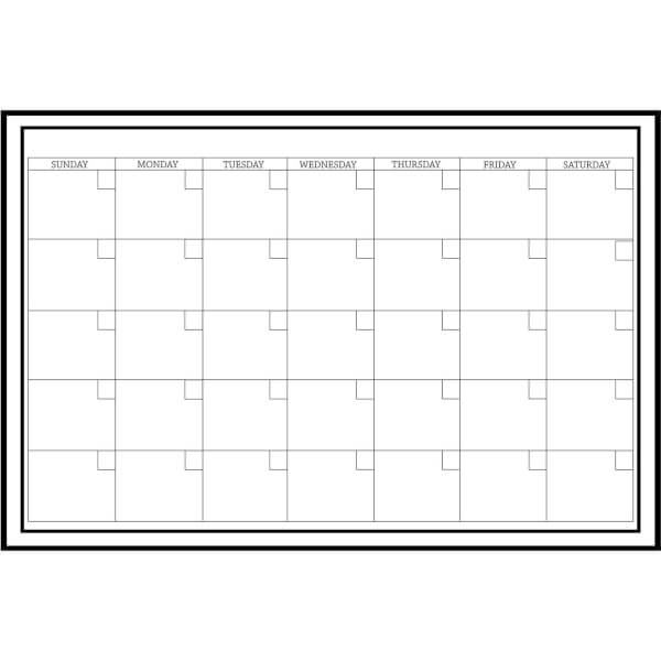 Wallpops 24 x 36 Inch White Monthly Calendar | Homebase