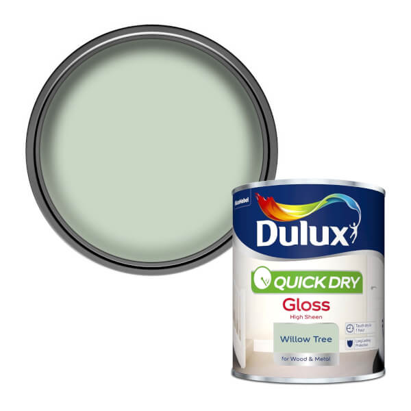 Dulux Quick Dry Gloss Paint Willow Tree 750ml Homebase