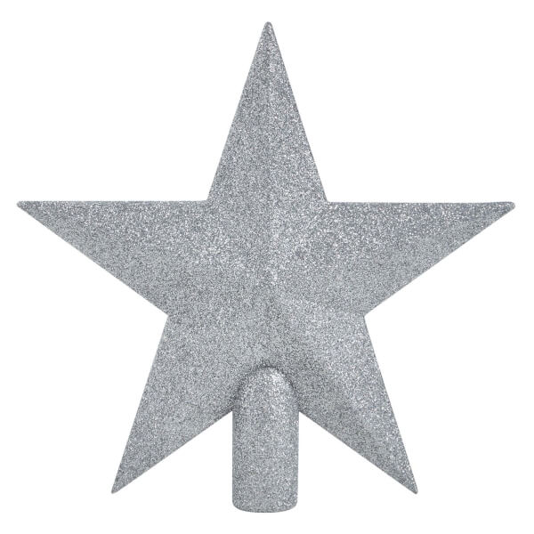 Silver Glitter Star Christmas Tree Topper Homebase