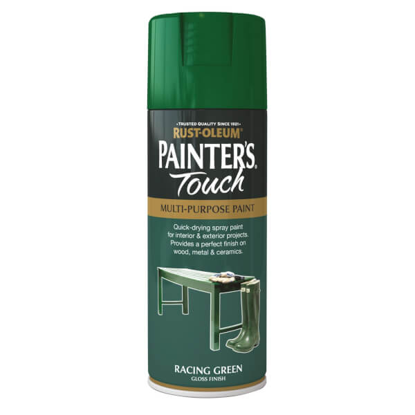 RustOleum Gloss Spray Paint Racing Green 400ml Homebase