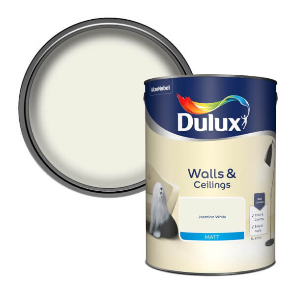 Offer Homebase Dulux Jasmine White Matt Emulsion Paint