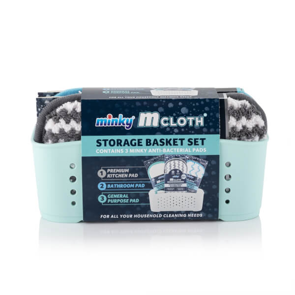 Green Cloth Storage Basket Set Homebase