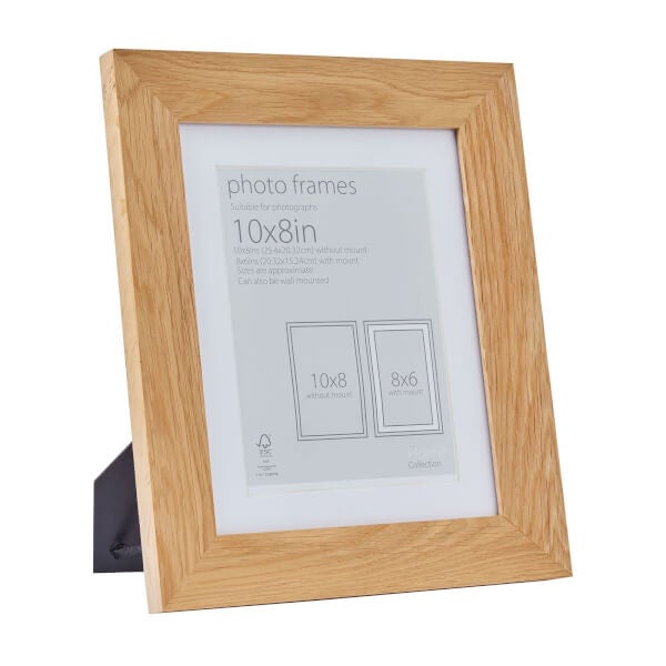 Bevelled Oak Photo Frame 8x10in Homebase