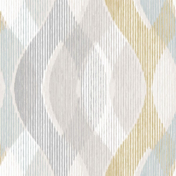 Grandeco Madeleine Yellow/Grey Wallpaper Homebase