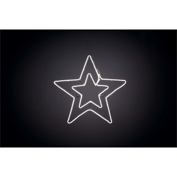 Neon Star White Outdoor Christmas Light Decoration 56cm Homebase