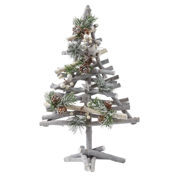 White Berry Twig Table Top Christmas Tree 50cm Homebase