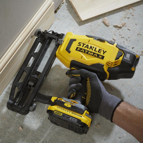 STANLEY FATMAX V20 18V Cordless Nail Gun with 2 Batteries and Kit Box