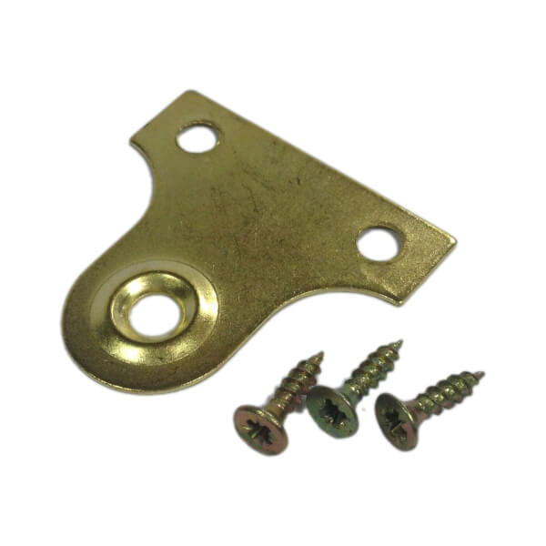 Brass Plate Picture Frame Bracket 25mm 2 Pack Homebase