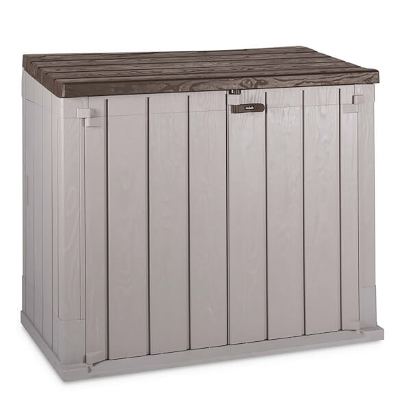 Toomax Stora Way 842L Garden Storage Box in Taupe Grey Homebase
