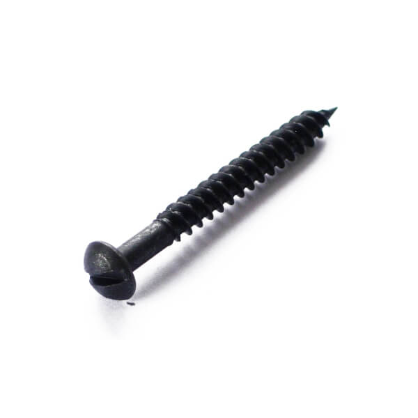 Wood Screw Round Head Black Coated 4 x 40mm 10 Pack Homebase