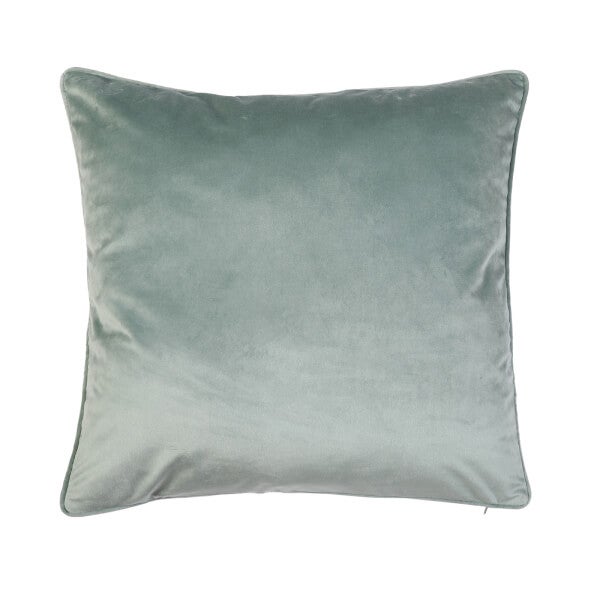 Large Plain Velvet Cushion - Sage Green - 58x58cm | Homebase