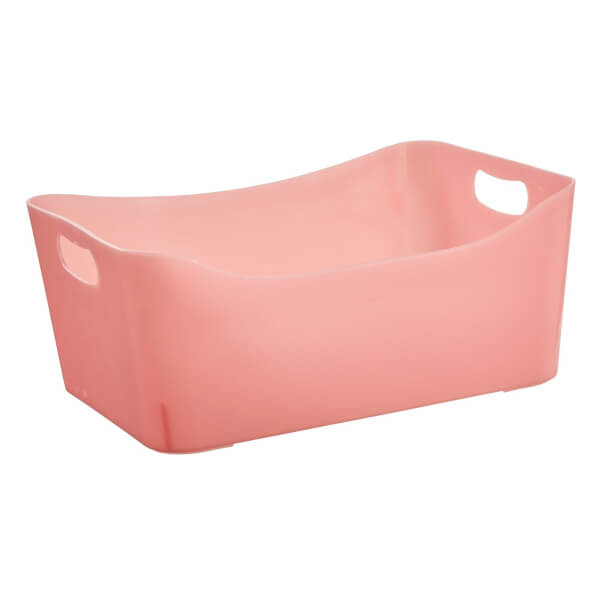 Medium Plastic Storage Box Blush Homebase