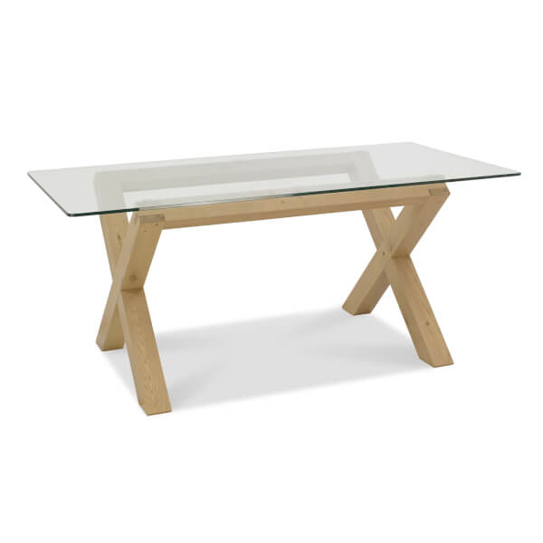 Turin Glass Top Dining Table Homebase