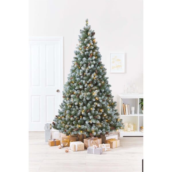 10ft Snowy Derry Premium Pre Lit Christmas Tree Homebase