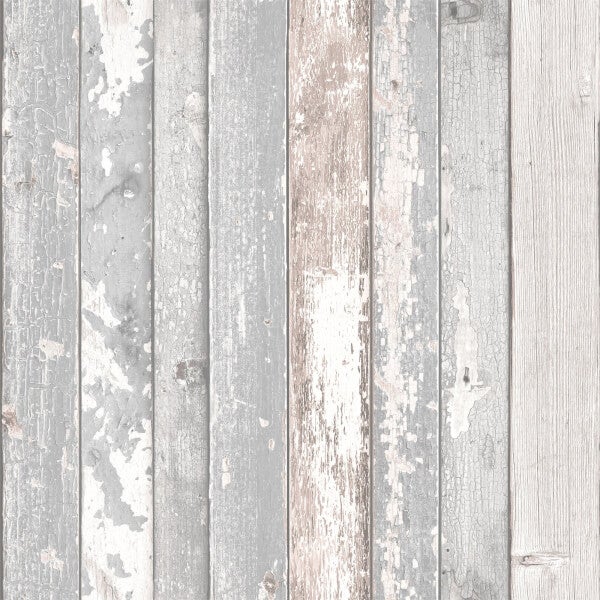 Grandeco Wood Panel Blush Wallpaper | Homebase