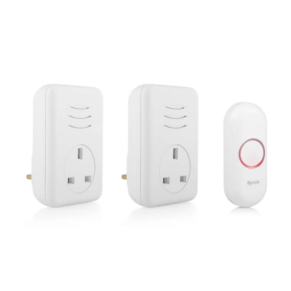 Byron 22317UK 150m Twin Plugthrough Wireless Doorbell set Homebase