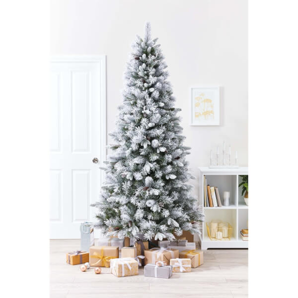 7ft 6 Snowy Bryce Artificial Christmas Tree Homebase