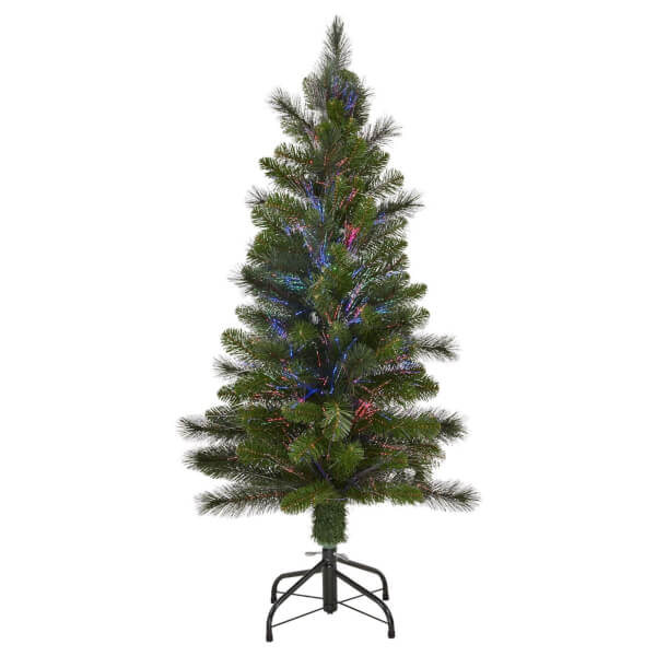 4ft Green Fibre Optic (Pre Lit) Christmas Tree Homebase