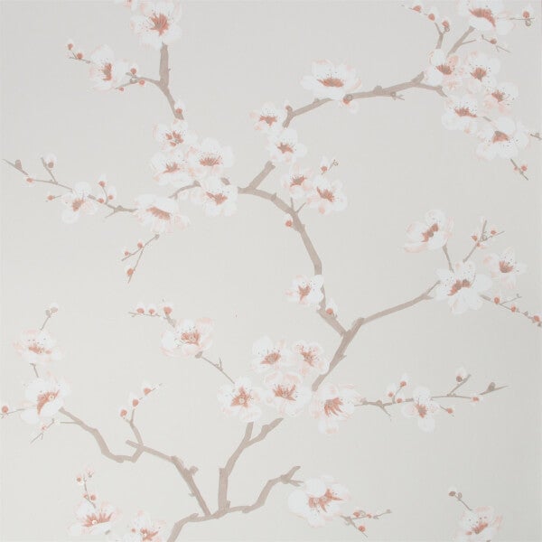 Fresco Apple Blossom Burnt Orange Wallpaper | Homebase