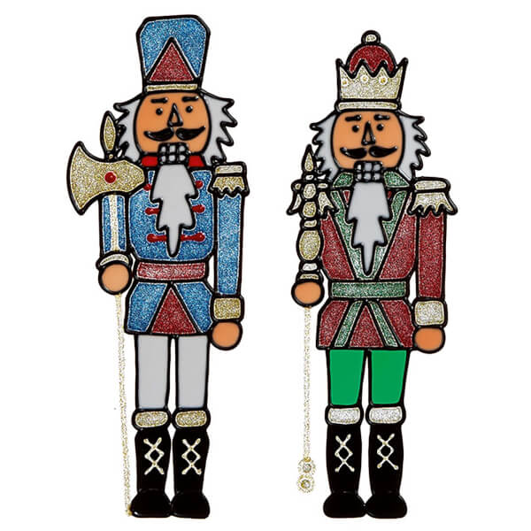 Nutcracker Window Clings Christmas Decorations Homebase