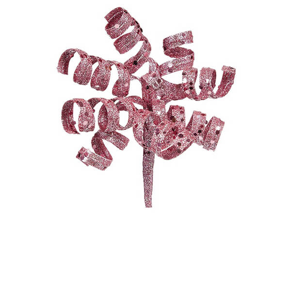 Rose Pink Glitter Spiral (Christmas Tree / Garland Decoration) Homebase
