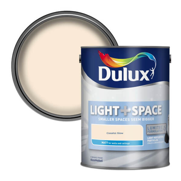 Dulux Light & Space Matt Emulsion Paint Coastal Glow 5L Homebase