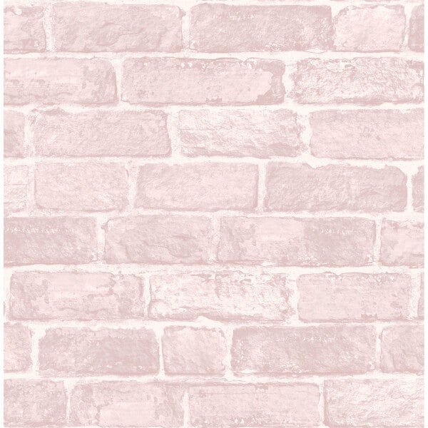 Fresco Pink Brick Wallpaper Homebase