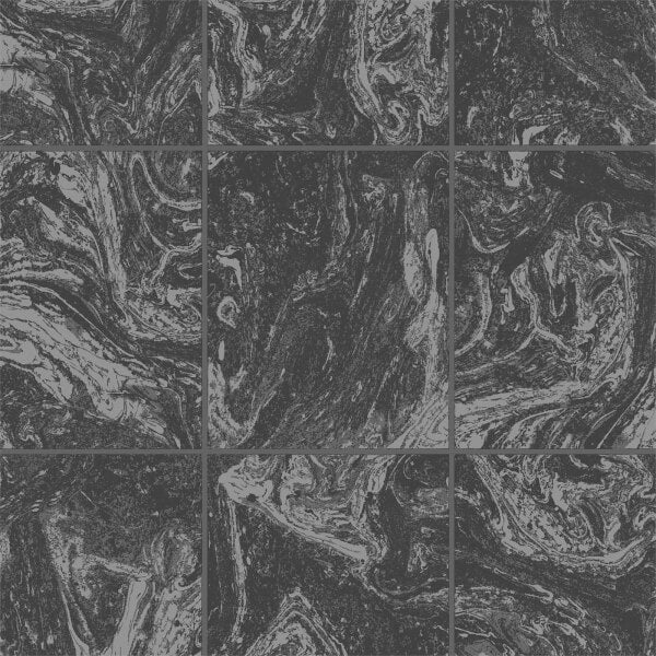 Superfresco Easy Large Marble Tile Black Wallpaper Homebase