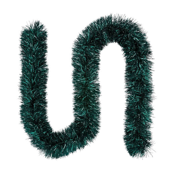 Green Luxury Christmas Tree Tinsel 2m Homebase