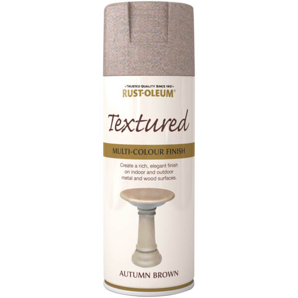 RustOleum Textured Spray Paint Autumn Brown 400ml Homebase