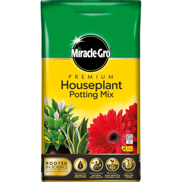 MiracleGro Premium Houseplant Potting Mix Compost 10L Homebase