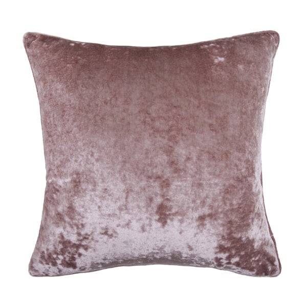 Large Crushed Velvet Cushion Blush 58x58cm Homebase