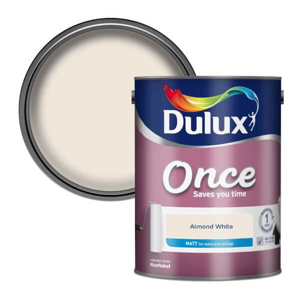 Dulux Once Almond White Matt Paint 5L Homebase