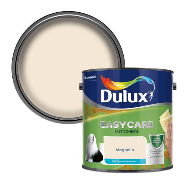 Dulux Easycare Kitchen Matt Emulsion Paint Magnolia 2.5L Homebase